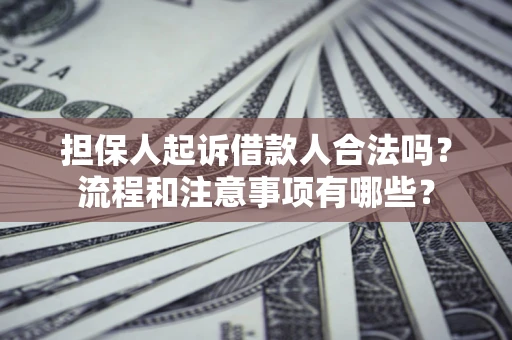 济南担保人起诉借款人合法吗？流程和注意事项有哪些？
