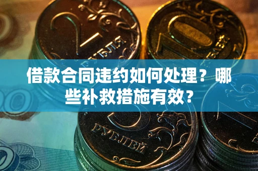 济南借款合同违约如何处理？哪些补救措施有效？