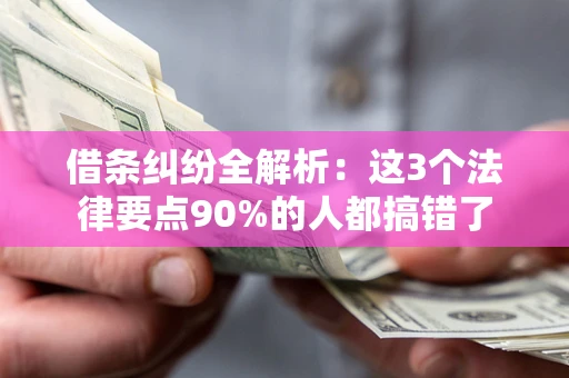 济南借条纠纷全解析：这3个法律要点90%的人都搞错了