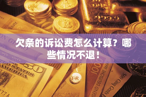 济南欠条的诉讼费怎么计算？哪些情况不退！