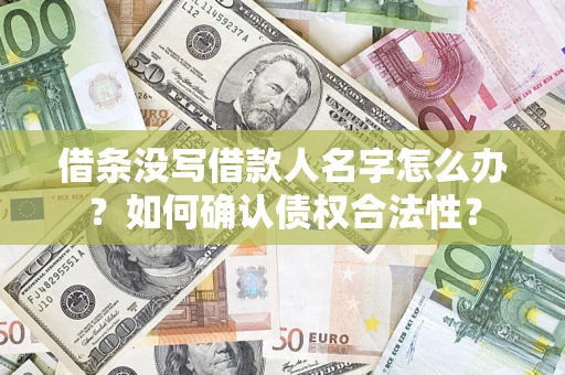 济南借条没写借款人名字怎么办？如何确认债权合法性？