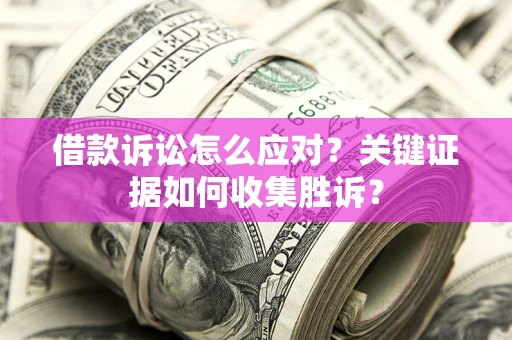 济南借款诉讼怎么应对？关键证据如何收集胜诉？